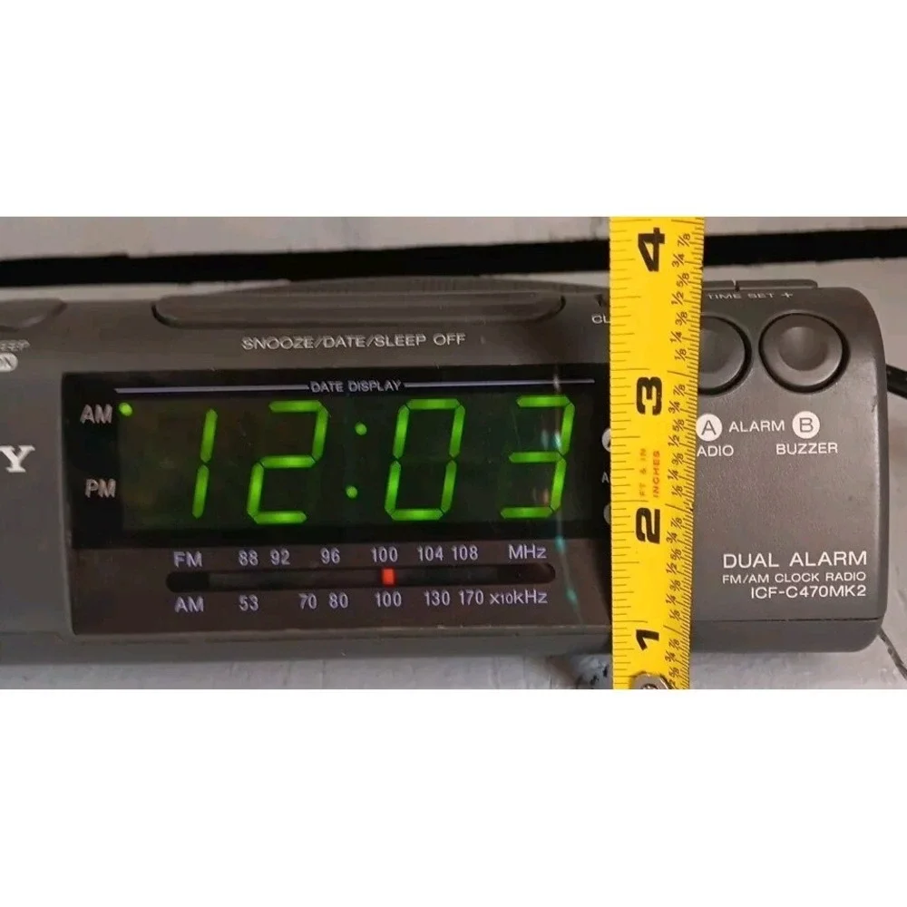 Sony Dream Machine ICF-C470MK2 Dual Alarm AM/FM‎ Radio Alarm Clock Tested Works